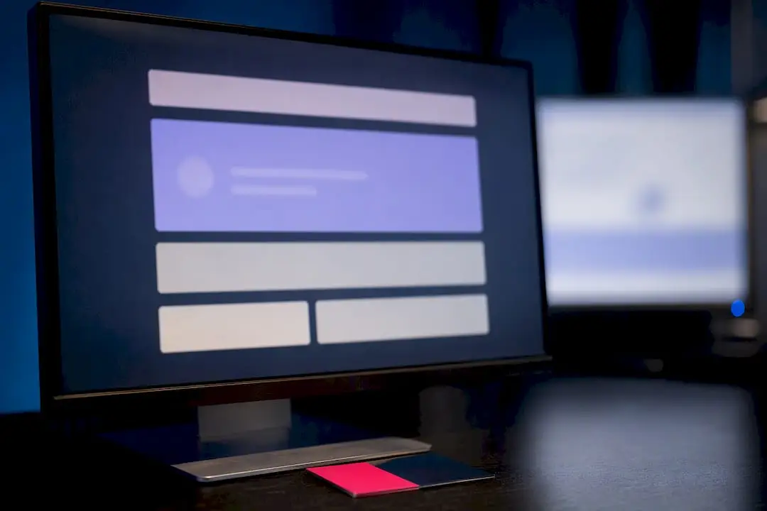 Monitor a exibir teste de carregamento web