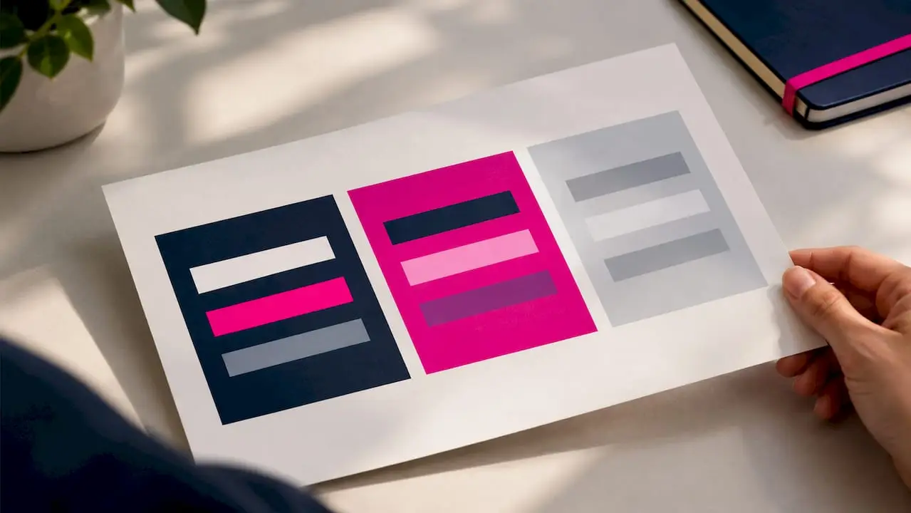 Ilustração do contraste entre texto e fundo