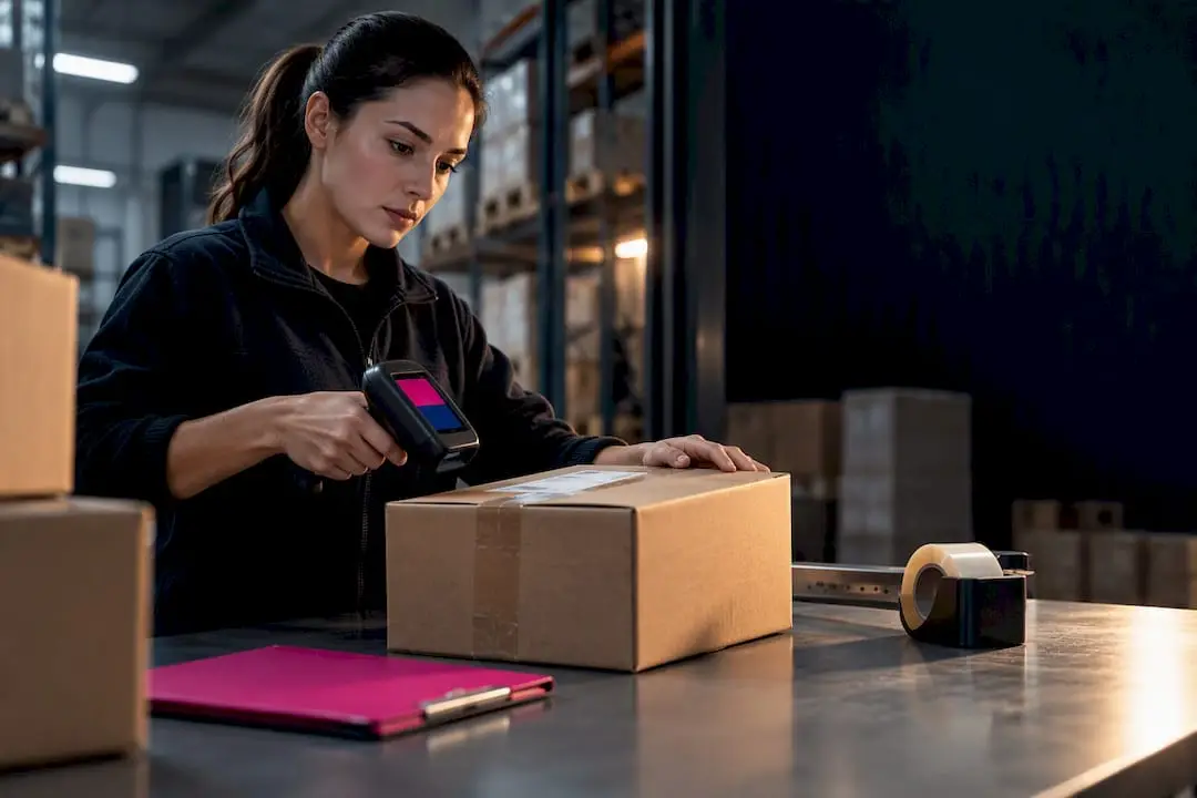 Operadora a preparar uma encomenda B2B