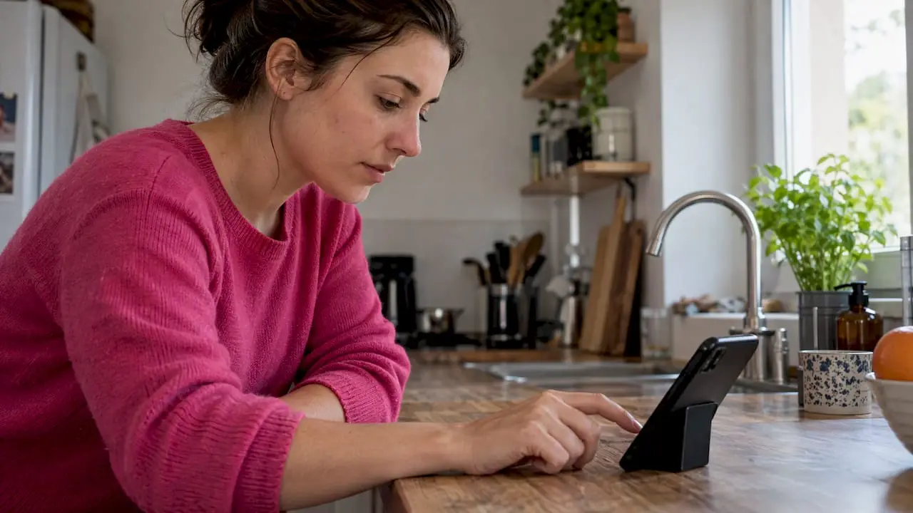 Cliente a continuar a compra online no telemóvel