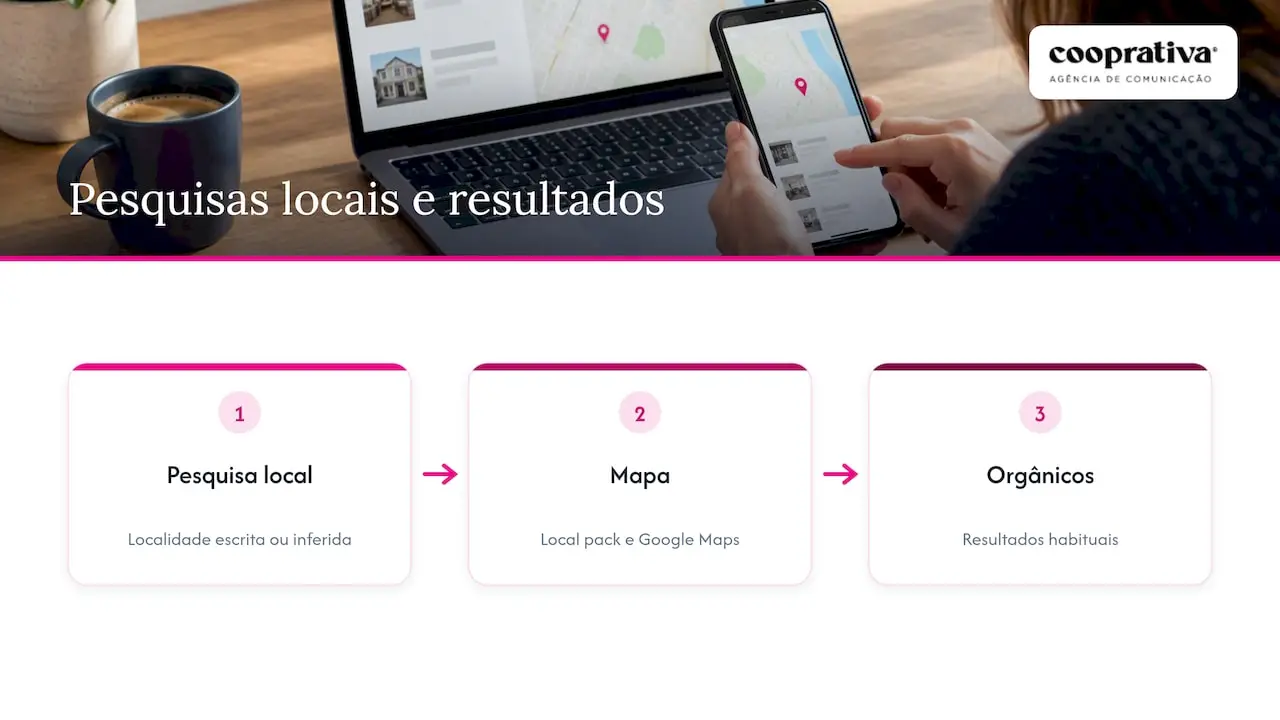 Duas pesquisas locais conduzem ao mapa Google