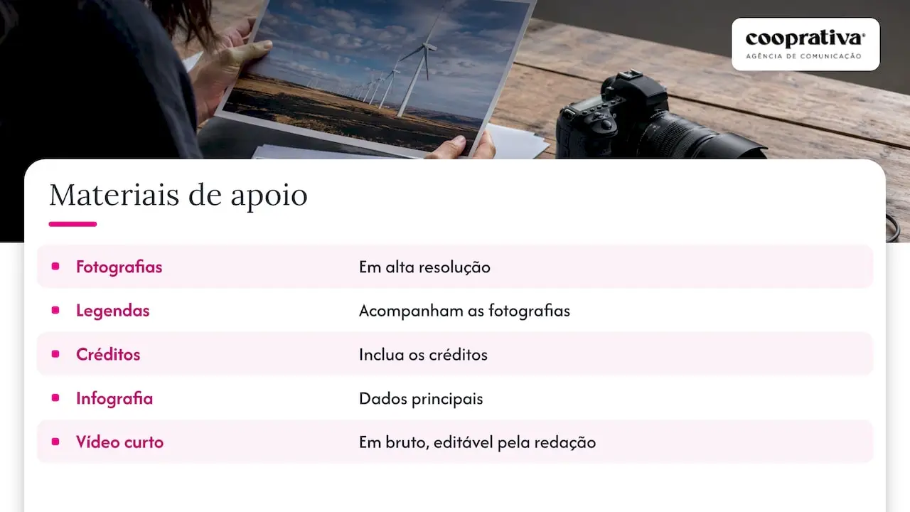 Materiais multimédia que acompanham uma proposta de media